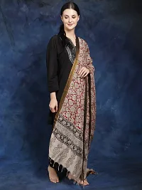 Stylish Cotton Silk Printed Beige Dupattas For Women-thumb1