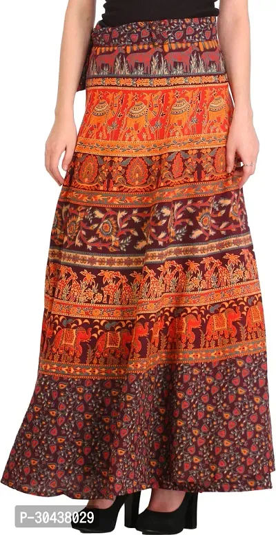 Fudge Wrap-Around Long Skirt From Pilkhuwa With Printed Animals-thumb0