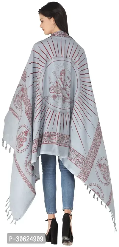 Exotic India Tradewinds Lord Ganesha Hindu Prayer Shawl from Banaras-thumb5