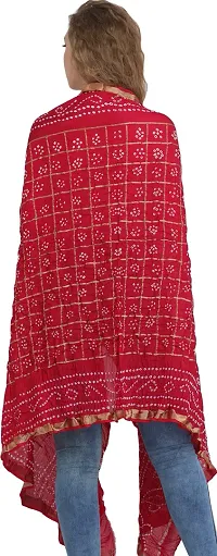 Stylish Silk Tie And Dye Red Dupattas For Women-thumb3