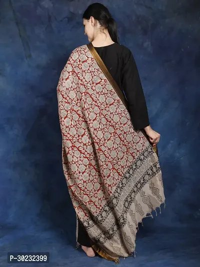 Stylish Cotton Silk Printed Beige Dupattas For Women-thumb4