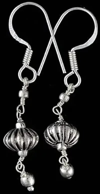 Exotic India Sterling Beaded Earrings - Sterling