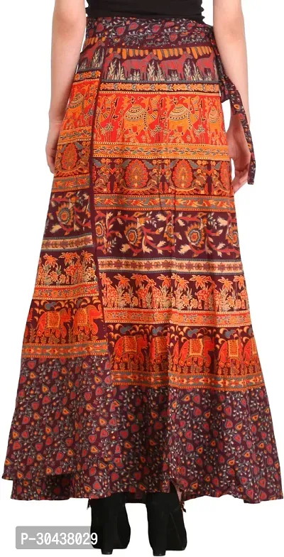 Fudge Wrap-Around Long Skirt From Pilkhuwa With Printed Animals-thumb4