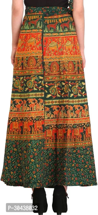 Ponderosa Pine Wrap-Around Long Skirt From Pilkhuwa With Printed Animals-thumb4