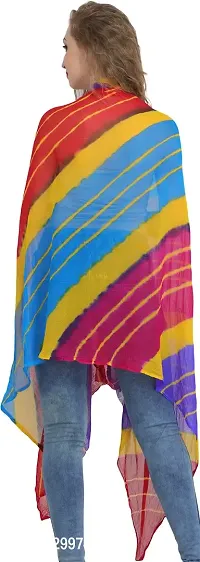 Stylish Chiffon Tie And Dye Multicoloured Dupattas For Women-thumb3