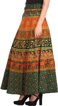 Ponderosa Pine Wrap-Around Long Skirt From Pilkhuwa With Printed Animals-thumb2