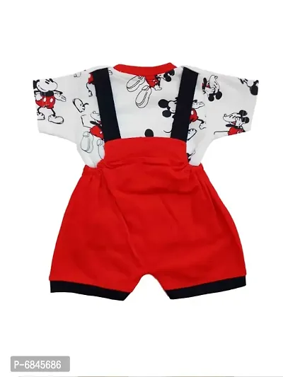 Dungaree Set For Baby Boy  Baby Girl Casual Printed Cotton Blend-thumb2