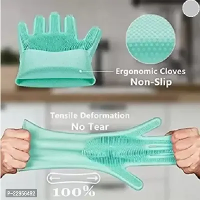 Magic Silicone Dish Washing Gloves-thumb2
