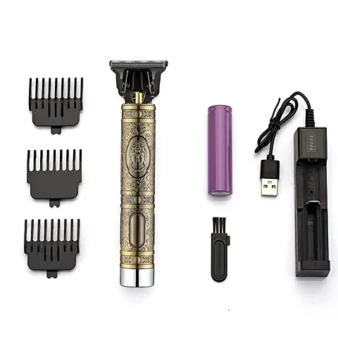 PULSBERY Hair Trimmer For Men - Professionals Buddha Style Rechargeable Beard And Moustaches Hair Machine And Trimming, Adjustable Blade Clipper & Shaver, hair Trimming Machine (Gold)