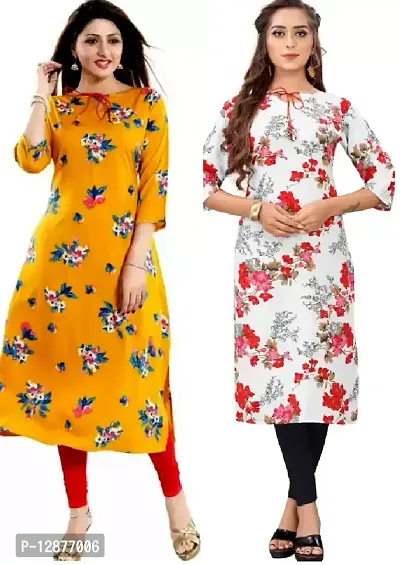 Fancy Crepe Kurtis for Women Pack Of 2-thumb0