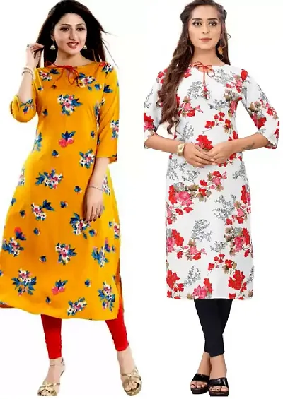 Fancy Combo of 2 Crepe Kurti