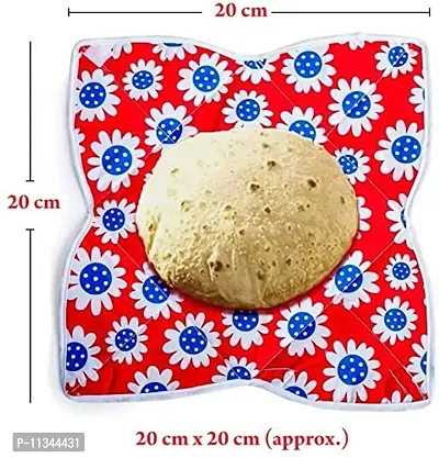 Atipriya Cotton Roti Cover/Chapati Cover/Traditional Roti Rumals (Assorted Color & Design) - Set of 4, Square-thumb2