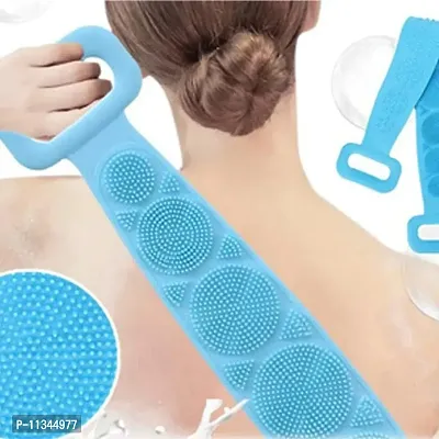 Atipriya Silicone Body Scrubber Belt, Double Side Shower Exfoliating Belt Removes Bath Towel, Double Chopping Belt Scrubber Washer for Bath-thumb5