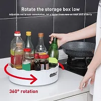 Atipriya 360? Rotating Kitchen Organizer Tray Lazy Susan Rack Multi-Purpose Kitchen Storage Revolving Tray Cosmetic Organizer Rotating Tray for Kitchen Cabinet Spice Rack-thumb2