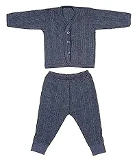 Atipriya Front Open Kids Baby Boys Thermal Set Body Warmer Top & Pyjama, Size Small (0-3 Months), Blue,grey, brown,Pack of 3-thumb4