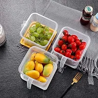 Atipriya Plastic Container with Lid and Handle - 1100ml, Set of 6, Multicolor-thumb4