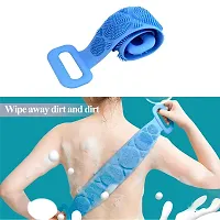 Atipriya Silicone Body Scrubber Belt, Double Side Shower Exfoliating Belt Removes Bath Towel, Double Chopping Belt Scrubber Washer for Bath-thumb2