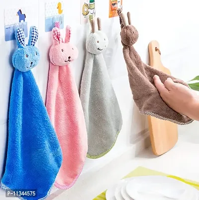 Atipriya Microfiber Wash Basin Hanging Hand Kitchen Towel Napkin with Ties | Soft Hanging Hand Towel for Bathroom & Kitchen- Set of 3-thumb0