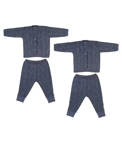 Front Open Kids Baby Boys Thermal Set Body Pack of 2