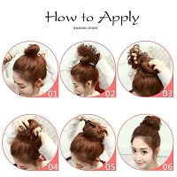 Atipriya 1PCS Messy Hair Bun Hair Piece Hair Extension Elastic Rubber Band Hairpiece Synthetic Hair Scrunchies Hair Piece for Women Girls Color Brown-thumb3