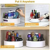 Atipriya 360? Rotating Kitchen Organizer Tray Lazy Susan Rack Multi-Purpose Kitchen Storage Revolving Tray Cosmetic Organizer Rotating Tray for Kitchen Cabinet Spice Rack-thumb3