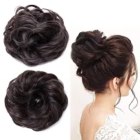 Atipriya 1PCS Messy Hair Bun Hair Piece Hair Extension Elastic Rubber Band Hairpiece Synthetic Hair Scrunchies Hair Piece for Women Girls Color Brown-thumb2