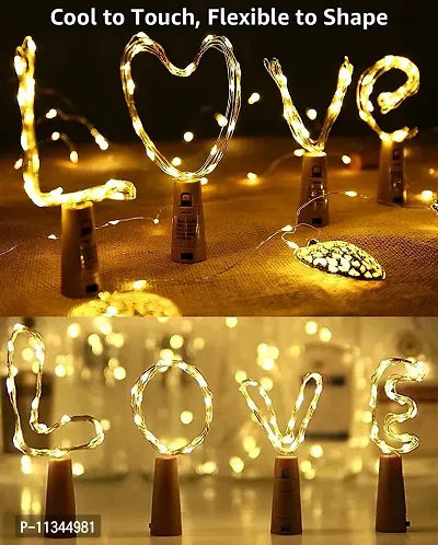 Atipriya 5Pcs Wine Bottle Lights with Cork Copper Wire Lights,2M Battery Operated Fairy Light for Diwali, Christmas, Bride to Be, Birthday (LED, Warm White), Pack of 5-thumb5