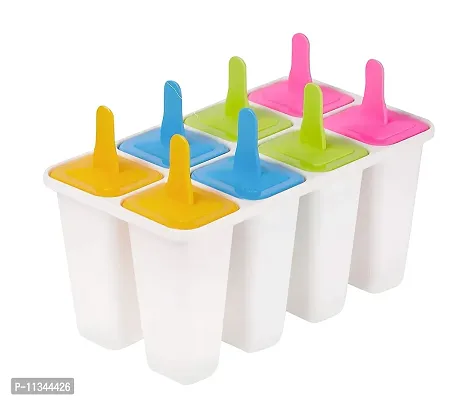 Atipriya Kitchenware Icecream and kulfi Maker Moulds Set of 8 Pcs -Pack of 1 (Multi-Colour)