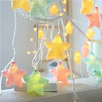 Atipriya 16 LED Crack Pastel Star String Lights for Baby Kids Room Birthday Home Decoration, (4m, Multicolor) (Crack Star String)-thumb3