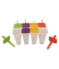 Atipriya Kitchenware Icecream and kulfi Maker Moulds Set of 8 Pcs -Pack of 1 (Multi-Colour)-thumb1