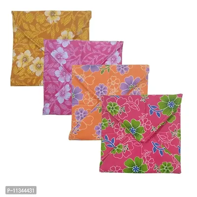 Atipriya Cotton Roti Cover/Chapati Cover/Traditional Roti Rumals (Assorted Color & Design) - Set of 4, Square-thumb5