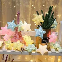 Atipriya 16 LED Crack Pastel Star String Lights for Baby Kids Room Birthday Home Decoration, (4m, Multicolor) (Crack Star String)-thumb1