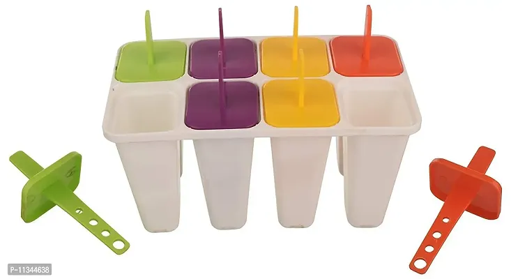 Atipriya 1pc 21 Cavity Pop Up Ice Cube Trays with Lid & Set of 6 Plastic Reusable Ice Pop Makers, Pack of 2-thumb4