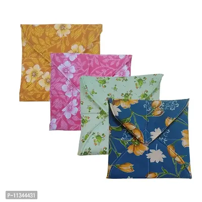 Atipriya Cotton Roti Cover/Chapati Cover/Traditional Roti Rumals (Assorted Color & Design) - Set of 4, Square