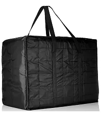 Atipriya Double Bed Blanket Bag Cover/Saree Bag/Household Storage Bag with Water Proof dust Proof (Pack of 1) (Black)-thumb1