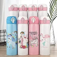 Atipriya Stainless Steel Superhero Sipper Round Shape Theme/Water Bottle for Kids/Flask/Insulated Bottle for School/Insulated Bottle for Office 500 ML 1PCS (Assorted Color)-thumb1