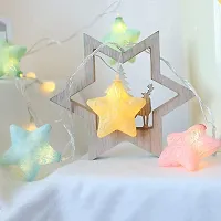 Atipriya 16 LED Crack Pastel Star String Lights for Baby Kids Room Birthday Home Decoration, (4m, Multicolor) (Crack Star String)-thumb4