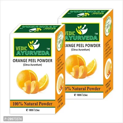 VEDICAYURVEDA Pure Organic Orange Peel Powder 100 gm-Pack of 2