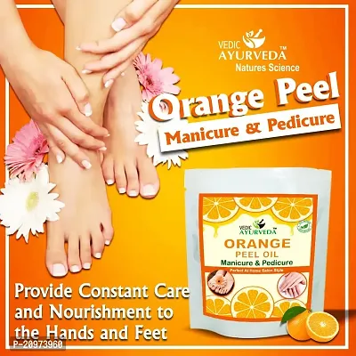 Vedicayurveda-Orange Peel Oil Manicure and Pedicure Single Use Kit, Glowing SkincareTreatment for all Skin Type, for Men And Women, Herbal Natural Kit-thumb2