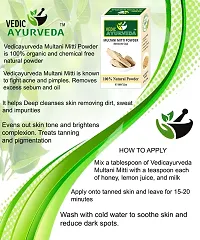 VEDICAYURVEDA Multani Mitti Powder and Orange Peel Powder - Combo Pack (200g)-thumb3