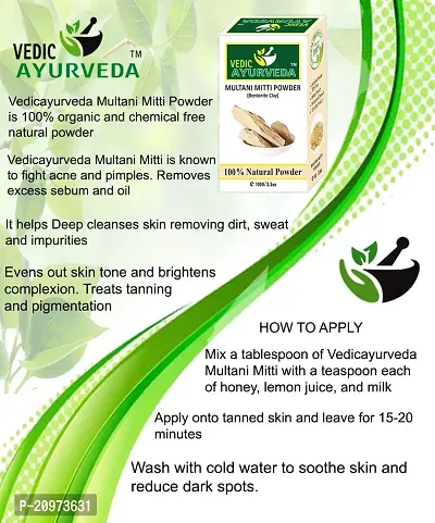 VEDICAYURVEDA Multani Mitti Powder and Orange Peel Powder - Combo Pack (200g)-thumb4