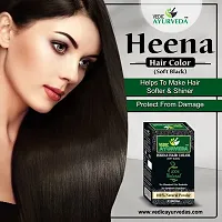 VedicAyurveda Natural Soft Black Henna Hair Color, Natural Henna Hair Color/ 100% Natural Powder (Soft Black)(100 GM)/Healthy, Voluminous and Nourished Hair.-thumb3