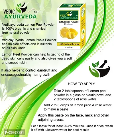 VEDICAYURVEDA Orange Peel Powder and Lemon Peel Powder - Combo Pack (200gm)-thumb5