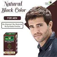 VEDICAYURVEDA Bio-Organic and Natural 100% Pure Dark Brown Hair Color Henna, No Ammonia No Chemical For Smooth and Silky Hairs, Organic and Chemical Less Henna Natural color (100GM)-thumb4