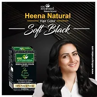 VedicAyurveda Natural Soft Black Henna Hair Color, Natural Henna Hair Color/ 100% Natural Powder (Soft Black)(100 GM)/Healthy, Voluminous and Nourished Hair.-thumb2