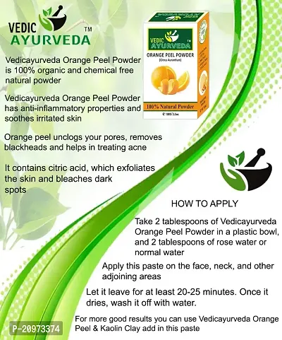 VEDICAYURVEDA Pure Organic Orange Peel Powder 100 gm-Pack of 2-thumb4