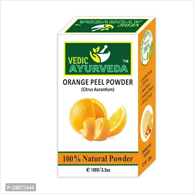 VEDICAYURVEDA Orange Peel powder- Bio-Organic and Natural 100% Pure Orange Peel Powder/For Oil control and Best for skin/- (100 gm)-(Pack of 1)/ Complete natural Skin care-thumb0