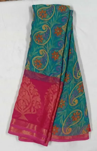 Attractive Chiffon Saree with Blouse piece 