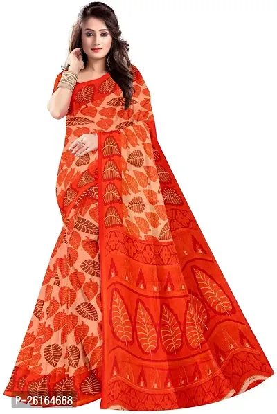 Stylish Chiffon Multicoloured Saree with Blouse piece For Women-thumb4