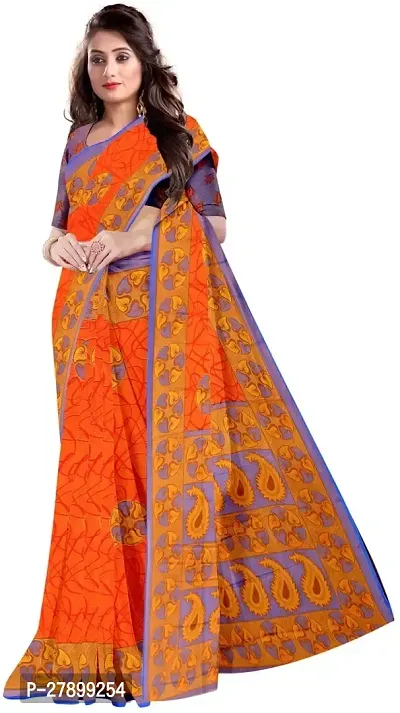 Stylish Multicoloured Chiffon Saree With Blouse Piece For Women-thumb0